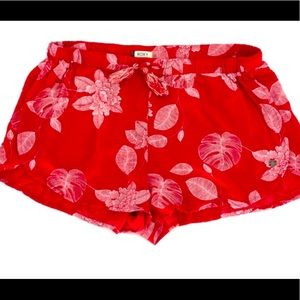 Roxy Red Pull-up shorts